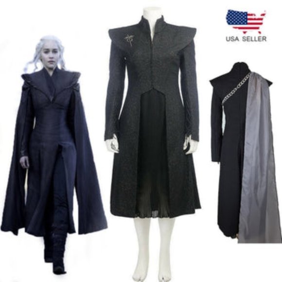 Game of Thrones Daenerys Targaryen Costume Cosplay Halloween Sz L - Picture 1 of 11